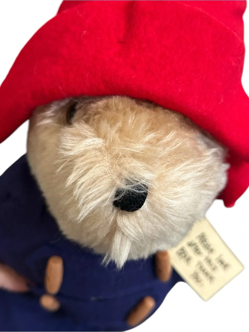 *Vintage* Paddington Bear Plush Eden Toys Red Hat Boots Wellies Blue Coat EUC - Picture 7 of 11